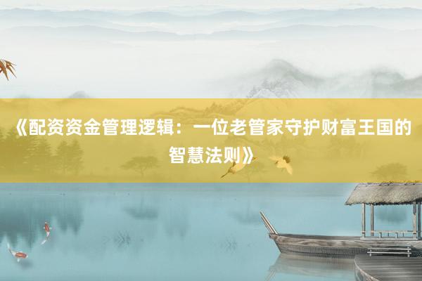 《配资资金管理逻辑：一位老管家守护财富王国的智慧法则》