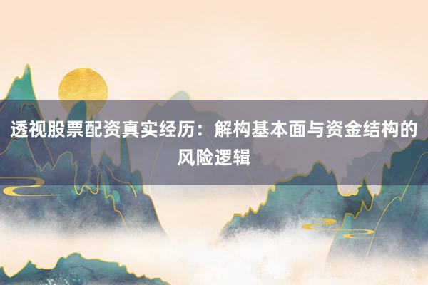 透视股票配资真实经历：解构基本面与资金结构的风险逻辑