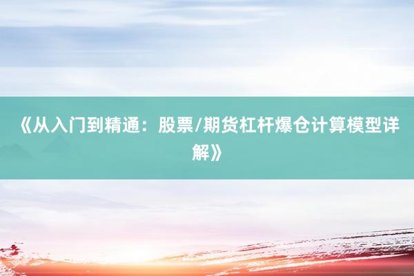 《从入门到精通：股票/期货杠杆爆仓计算模型详解》