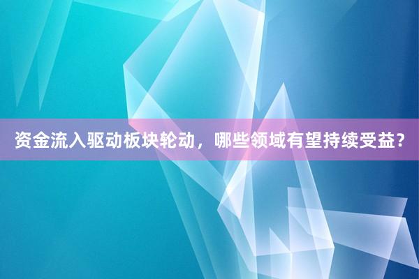 资金流入驱动板块轮动，哪些领域有望持续受益？