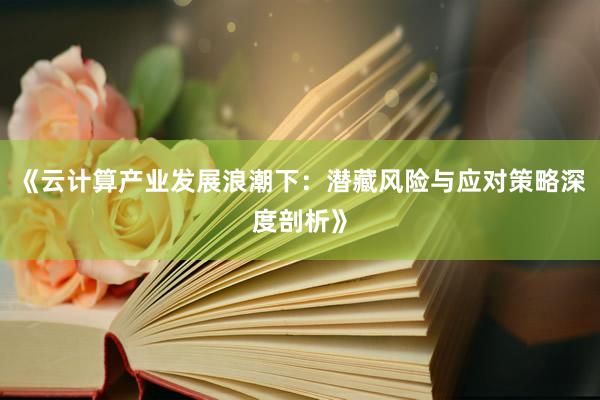 《云计算产业发展浪潮下：潜藏风险与应对策略深度剖析》